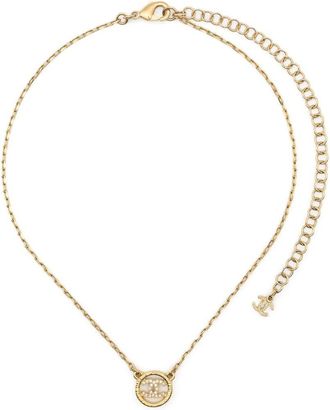 Chanel 2000s CC pendant necklace - women - Metal - One Size - Gold