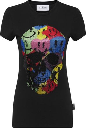 Philipp Plein T-Shirt Pure Smile - Dames - T-shirts - Zwart - S - Katoen - Tops