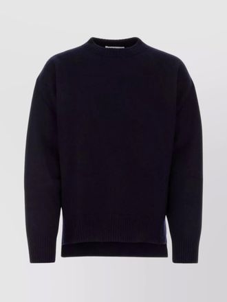 Jil Sander oversize wool sweater with longer back and slits