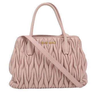 Miu Miu Pre-owned Handbags, female, Pink, Size: ONE SIZE Pre-owned Matelasse Tote bag