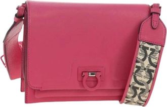Ferragamo Pre-owned Leather Shoulder Bag - Dames - Vintage Schoudertas - Roze - ONE Size - Leer - Vintage