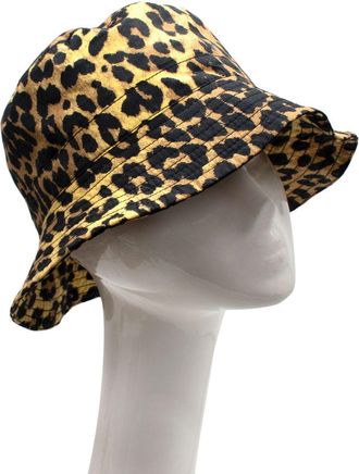 Ganni Leopard Bucket Hat Size S