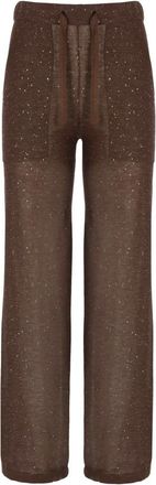 KANGRA Broeken, Dames, Bruin, S, Pailletten, Cashmere Viscose Broek