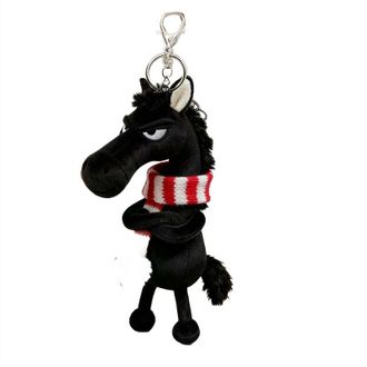 Generic Horse Keychain, 20cm Horses Stuffed Animal Keychain, Cute Plush Horse with Crossed Arms, Year Of The Horse Purse Charm For Backpack Handbag