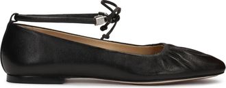 Kazar Gelaagde zwarte leren ballerinas - Dames - Ballerinas - Zwart - 37 EU - Leer - Schoenen