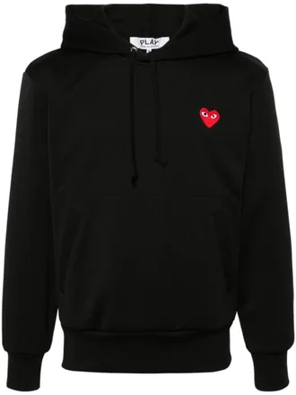 Comme Des Gar&ccedil;ons Black Logo Hood Sweatshirt