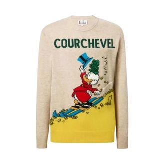 MC2 Saint Barth Round-neck Knitwear, male, Beige, Size: XL Maglione girocollo Heron C