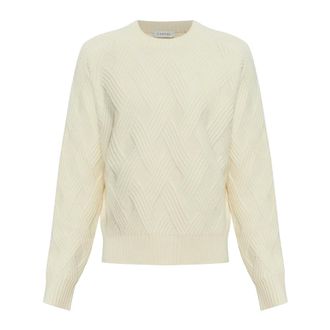 Lanvin Pullover van scheerwol met kabelsteek - Heren - Truien - Beige - Maat: L Wol