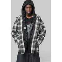 Miharayasuhiro Hooded Check Shirt