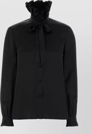 Gucci silk ruffled long-sleeve shirt