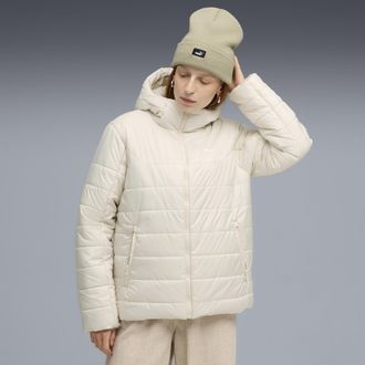 Puma Giacca imbottita con cappuccio Essentials da donna, Abbigliamento, Bianco, XL