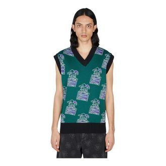 Rassvet Sleeveless Knitwear, male, Green, Size: L Clown Sleeveless Sweater
