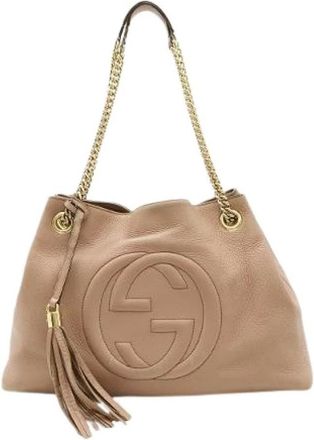 Gucci Pre-owned Shoulder Bags, female, Pink, Size: ONE SIZE Pre-owned Vintage Shoulder Bag