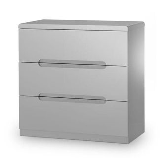 Julian Bowen Manhattan Chest of 3 Drawers 80cm Grey - Julian Bowen | TJ Hughes