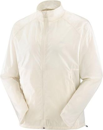 Salomon SHKout Fly Windjacke f&uuml;r Herren | beige/wei&szlig;