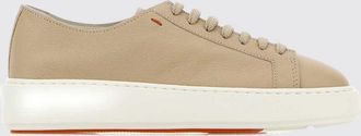 Santoni Sneakers low top in pelle di vitello martellata con punta tonda