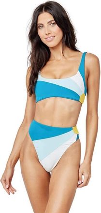 L*Space Lizzie Bikini Top In Mediterranean, Pool,cream, & Marigold