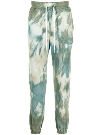 John Elliott + Co tie-dye print track pants - Green