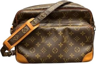 Louis Vuitton Pre-owned Cross Body Bags, female, Brown, Size: ONE SIZE Pre-owned Canvas Cross Body Bag