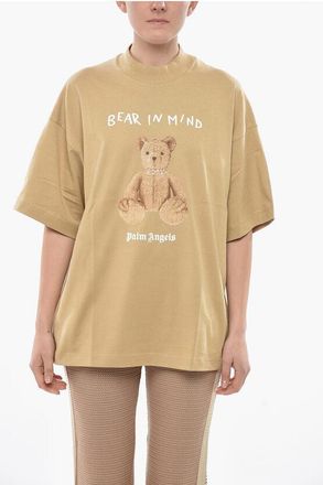 Palm Angels Cotton Loose-Fit T-Shirt BEAR IN MIND with Print size Xxs