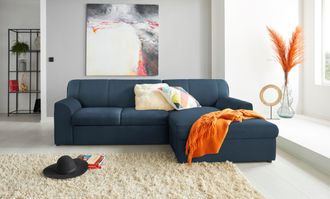 Domo Collection Ecksofa »Topper, elegant und zeitlos, kompaktes Stellmass 245/155cm, L-Form« mit Recamiere, wahlweise mit Schlaffunktion