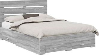 vidaXL Estructura De Cama Con Caj&oacute;n Gris Sonoma 140 X 190 Cm Vidaxl