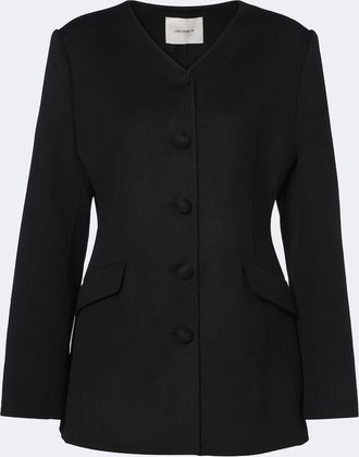 Lisa Yang Blazer Doubl&eacute; de lana y cachemir