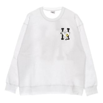 HUF Klassieke Witte Crewneck Sweatshirt Vrouwen - Dames - Sweatshirts - Wit - M - Katoen - Hoodies & sweatvesten