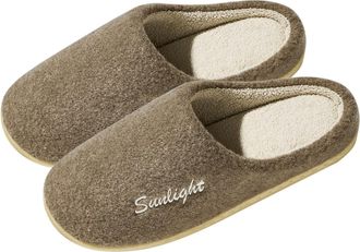 Generic Mens Womens Slippers Slip-On Plush Soft Fleece Indoor House Cosy Slippers Memory Foam Warm Winter Unisex Casual Home Shoes Footwear Lightweight size 8