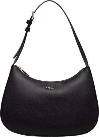 Furla Margot S Hobo Tas - Dames - Tassen - Zwart - Maat: ONE Size Leer