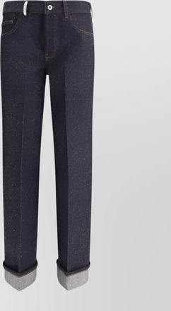 Burberry relaxed straight leg jeans with rolled hems