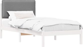 vidaXL Letto Con Testiera Rivestita Grigio Chiaro 80 X 200 Cm Vidaxl