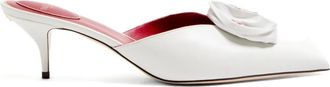 Valentino Garavani Mules Drip Rose 55mm - Bianco