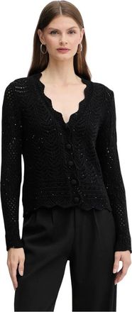 Fracomina Dames, Truien, Zwart, Maat: Xs/S Viscose