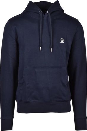Tommy Hilfiger Katoenmix Sweatshirt - Heren - Hoodies - Blauw - L - Katoen - Hoodies & sweatvesten