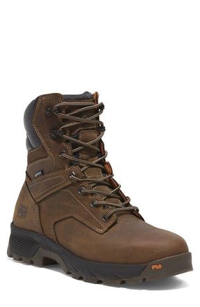 Timberland TiTAN EV 8 Soft-Toe Waterproof Work Boot in Medium Brown Full Grain at Nordstrom, Size 10.5