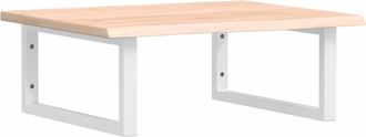 vidaXL Estante De Lavabo De Pared De Acero Y Madera Maciza De Roble Vidaxl