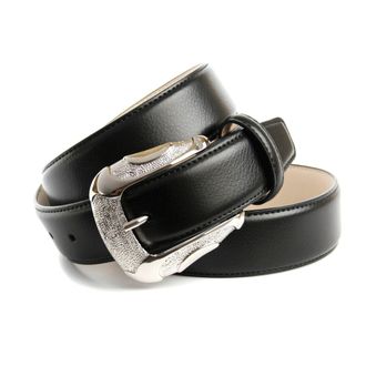 Anthoni Crown Lederg&uuml;rtel ANTHONI CROWN, Damen, Gr. 100, schwarz, Leder, unifarben, G&uuml;rtel Lederg&uuml;rtel, mit trendiger Schliesse