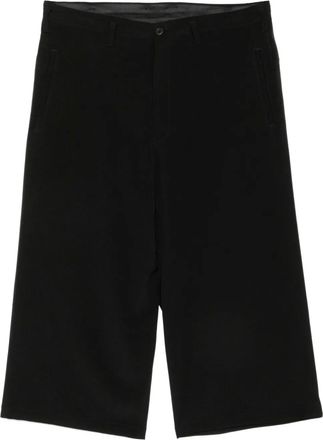 Yohji Yamamoto drawstring cropped trousers - men - Polyester/Triacetate - 3 - Black