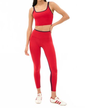 SPLITS59 Easton Rigor High Waist 7/8 Leggings In Pirate Red/indigo
