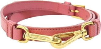 Prada Pre-owned Accessories, female, Pink, Size: ONE SIZE Pre-owned Leather home-office