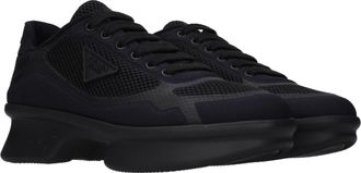 Prada Womens Black Fabric Low Top Sneakers