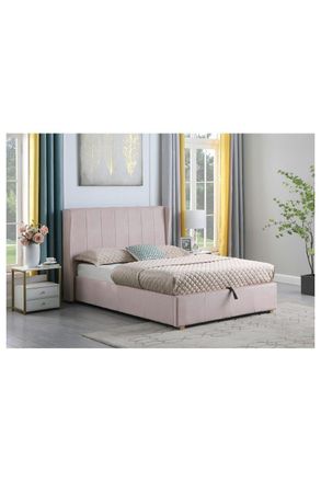 Seconique Amelia Plus 46 Double Storage Bed in Pink
