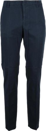 Dondup Blue Spiritissimo Tailored Stretch Cotton Trousers