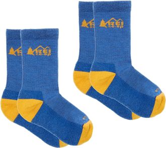 Rei Co-Op Trailsmith Merino Wool Crew Socks - 2 Pairs Blue XS