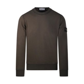 Stone Island Round Neck Sweatshirt - male - Stone Island - Sweatshirts - Brown - XL - Sweatshirts & Hoodies