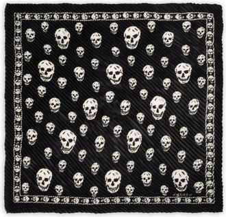 Alexander McQueen Alexander Mc Queen Sjaals - Dames - Zijden sjaals - Zwart - ONE Size - Accessoires