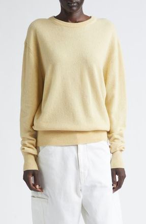 Christophe Lemaire Cashmere & Wool Crewneck Sweater in Butter at Nordstrom, Size X-Large