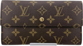 Louis Vuitton Brown Monogram Long Wallet (Tri-Fold) (Pre-Owned)