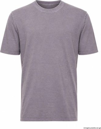 Fabrizio Del Carlo Grey Round Neck Cotton Casual T-Shirt